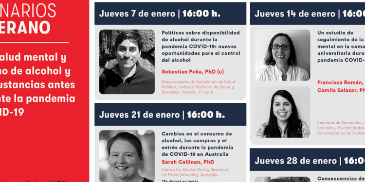 Seminarios de verano sobre salud mental y consumo de alcohol y otras sustancias antes y durante la pandemia de COVID-19