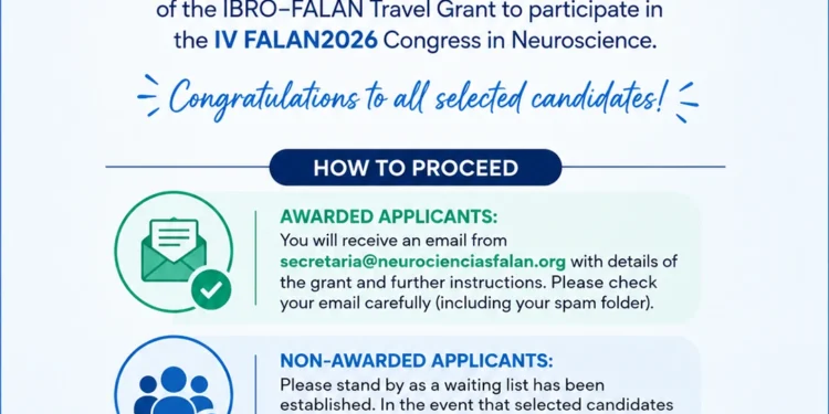 IBRO–FALAN Travel Grant results for #FALAN2026 are now available